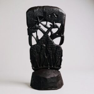 African Hand Carved Wooden Folding Chair